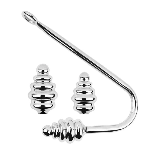 GreatBenefit 8826 Hook Screw-in Anal Set Ribbed 0711